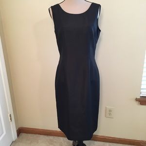 Le Suit Sheath Zip Back Sleeveless Dress Black